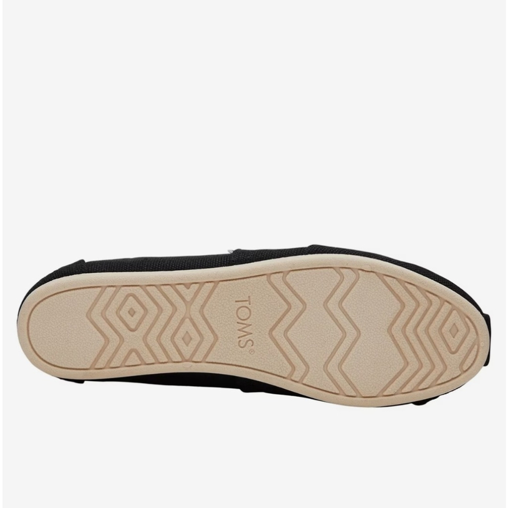 Toms Womens Alpargata Classic BLACK Canvas Slip-On Sneakers SZ 9 W - Picture 7 of 14